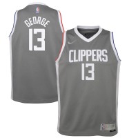 Игровая форма  Paul George LA Clippers Nike Youth 2020/21 Swingman Player Gray - Earned Edition