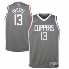 Игровая форма  Paul George LA Clippers Nike Youth 2020/21 Swingman Player Gray - Earned Edition