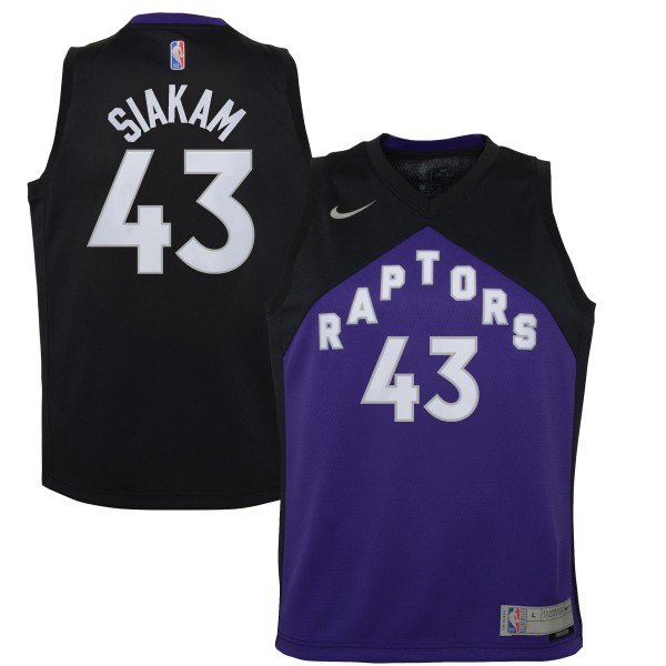 Детская игровая майка Pascal Siakam Toronto Raptors Nike 2020/21 Swingman Black/Purple - Earned Edition - баскетбольная джерси NBA