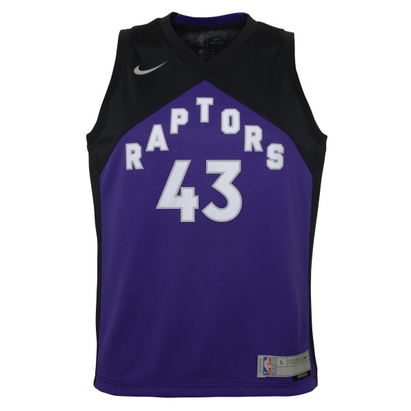 Детская игровая майка Pascal Siakam Toronto Raptors Nike 2020/21 Swingman Black/Purple - Earned Edition - баскетбольная джерси NBA