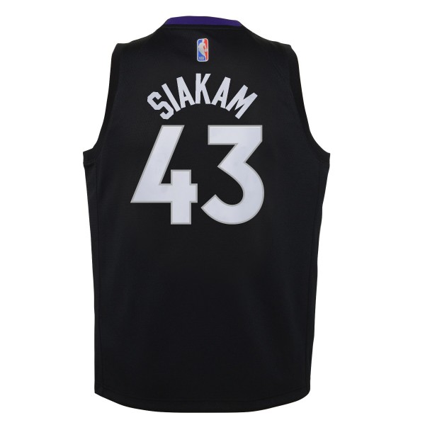 Детская игровая майка Pascal Siakam Toronto Raptors Nike 2020/21 Swingman Black/Purple - Earned Edition - баскетбольная джерси NBA