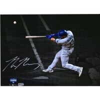 Autographed Los Angeles Dodgers Max Muncy 11 x 14 2020 MLB World Series Champions Spotlight Photograph