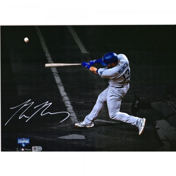Autographed Los Angeles Dodgers Max Muncy 11 x 14 2020 MLB World Series Champions Spotlight Photograph