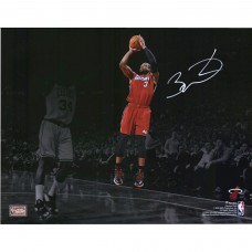 Autographed Miami Heat Dwyane Wade Fanatics Authentic 11 x 14 Spotlight Shot vs, Boston Celtics Photograph