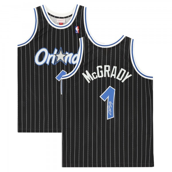 Игровая джерси Autographed Orlando Magic Tracy McGrady Fanatics Authentic Black 2003 Mitchell & Ness Swingman