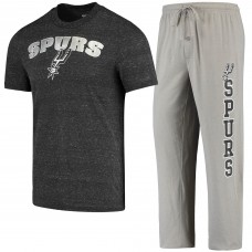 Комплект для сна San Antonio Spurs Concepts Sport - Gray/Heathered Black