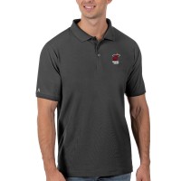Miami Heat Antigua Gray Legacy Pique Polo