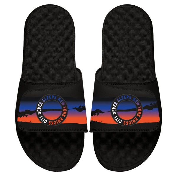 Шлепки New York Knicks ISlide 2020/21 City Edition Paint Stripe - Black