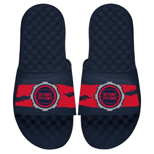 Детские шлепки Detroit Pistons ISlide 2020/21 City Edition Paint Stripe - Navy