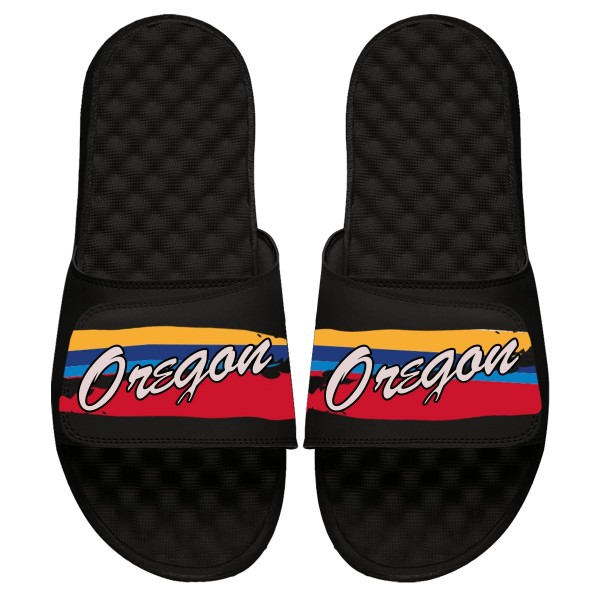 Детские шлепки Portland Trail Blazers ISlide 2020/21 City Edition Paint Stripe - Black
