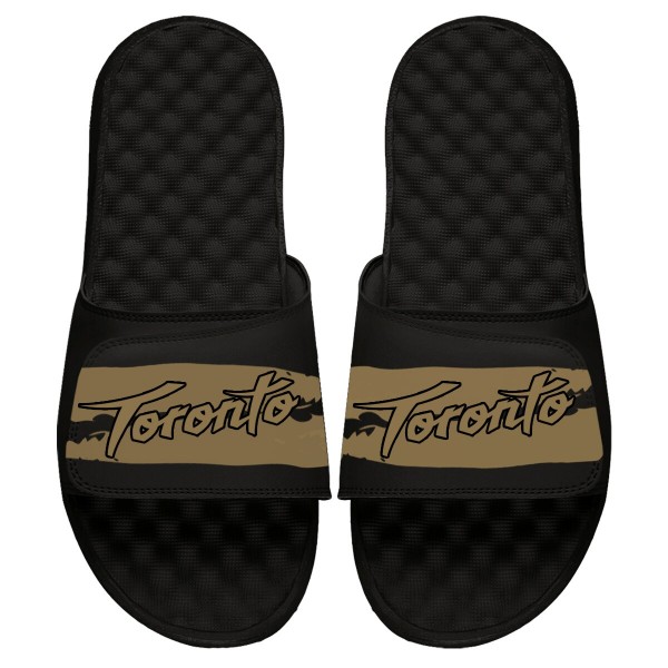 Детские шлепки Toronto Raptors ISlide 2020/21 City Edition Paint Stripe - Black