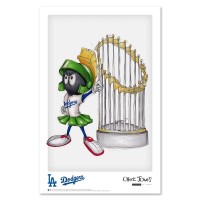Los Angeles Dodgers 2020 World Series Champions 11 x 17 Marvin the Martian Art Poster
