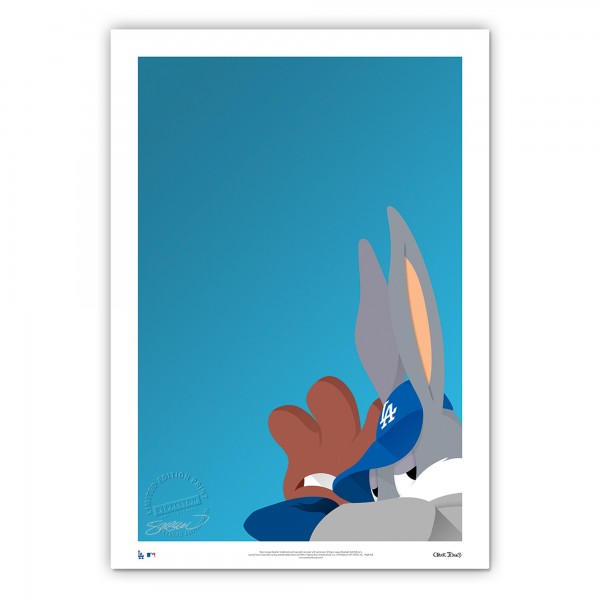 Los Angeles Dodgers 14 x 20 Bugs Bunny Limited Edition Fine Art Print