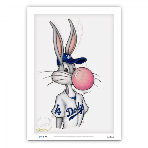 Los Angeles Dodgers 14 x 20 Baseball Bugs Limited Edition Fine Art Print