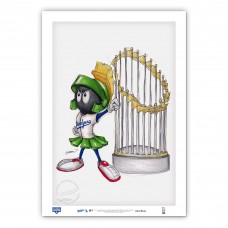Los Angeles Dodgers 2020 World Series Champions 14 x 20 Marvin the Martian Limited Edition Fine Art Print