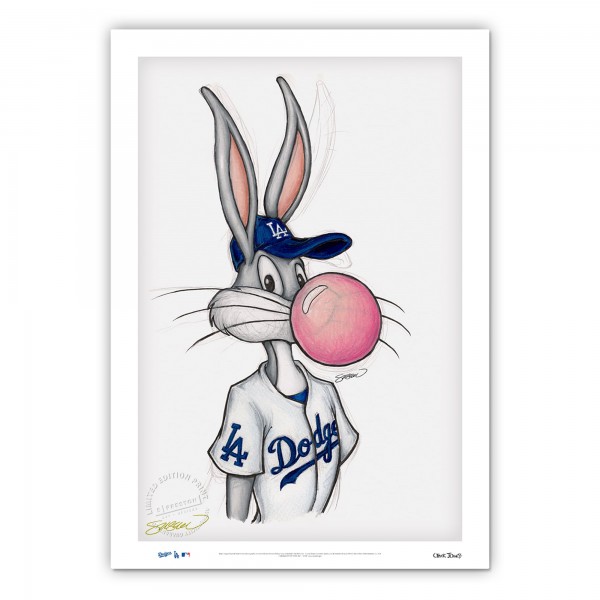Los Angeles Dodgers 24 x 36 Baseball Bugs Limited Edition Fine Art Print