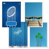 Los Angeles Dodgers 2020 World Series Champions 5 x 7 Postcard Set