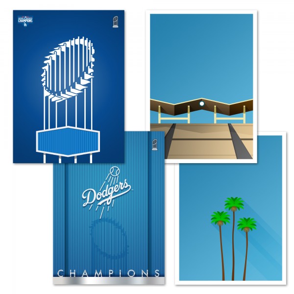 Los Angeles Dodgers 2020 World Series Champions 5 x 7 Postcard Set