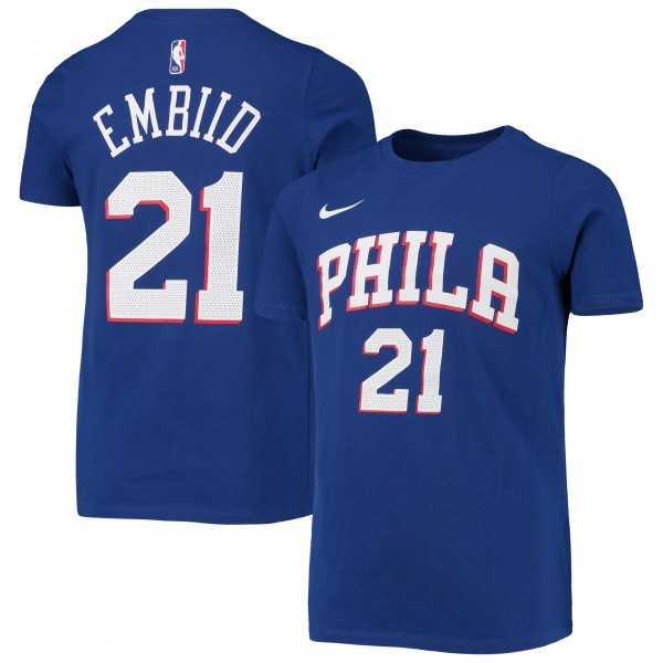 Футболка Joel Embiid Philadelphia 76ers Nike Youth Logo Performance - Royal