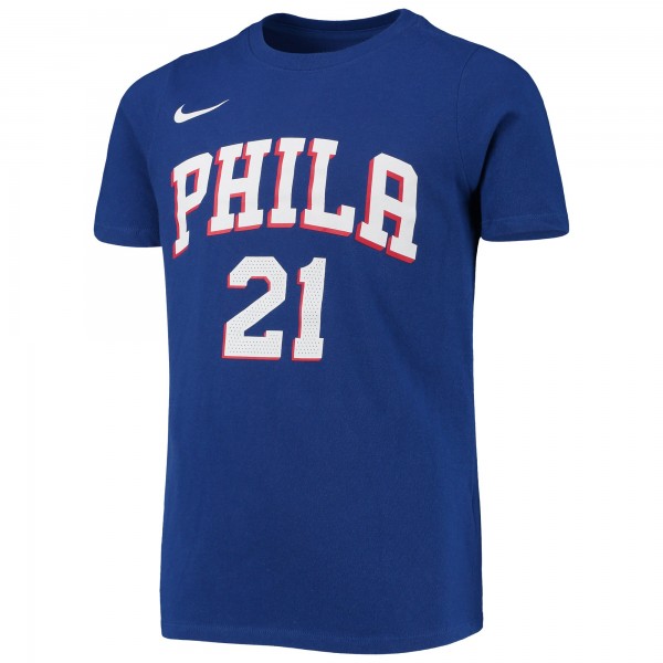 Футболка Joel Embiid Philadelphia 76ers Nike Youth Logo Performance - Royal