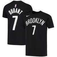 Футболка Youth Brooklyn Nets Kevin Durant Nike Black Logo Name & Number Performance