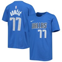 Футболка Luka Doncic Dallas Mavericks Nike Youth Logo Name & Number - Royal