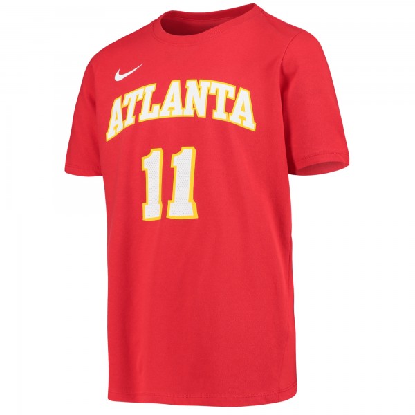 Футболка Atlanta Hawks Trae Young Nike Red Logo Name & Number Performance