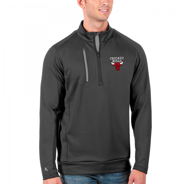 Кофта на короткой молнии Chicago Bulls Antigua Charcoal Generation