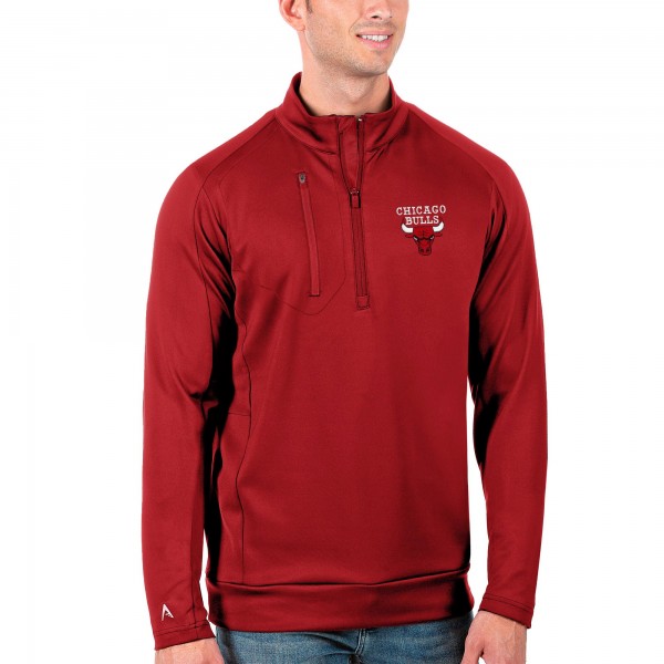 Кофта на короткой молнии Chicago Bulls Antigua Red Generation