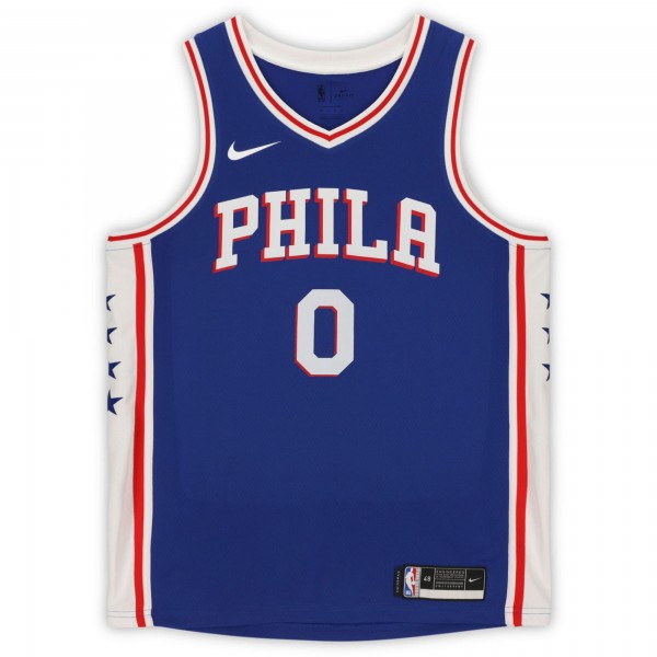 Autographed Philadelphia 76ers Tyrese Maxey Fanatics Authentic Blue Icon Nike Swingman Jersey