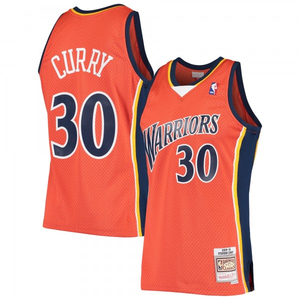 Джерси Golden State Warriors Stephen Curry Mitchell & Ness Orange Hardwood Classics Swingman
