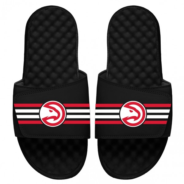 Шлепки Atlanta Hawks ISlide Stripes - Black