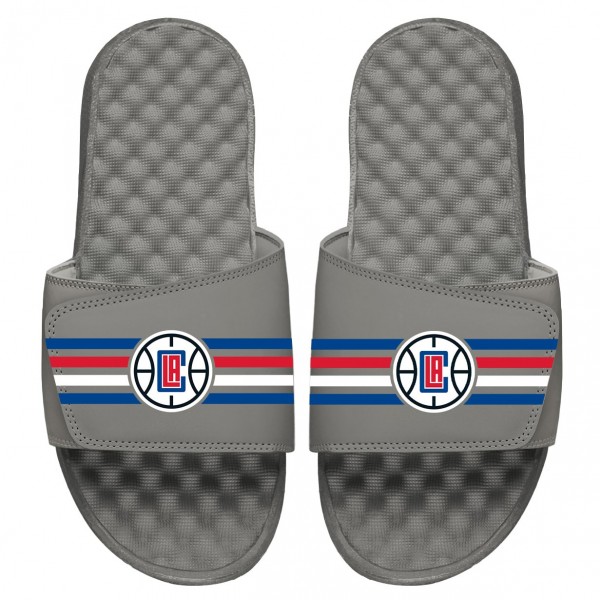 Шлепки LA Clippers ISlide Stripes - Gray