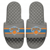 Шлепки New York Knicks ISlide Stripes - Gray