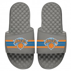 Шлепки New York Knicks ISlide Stripes - Gray