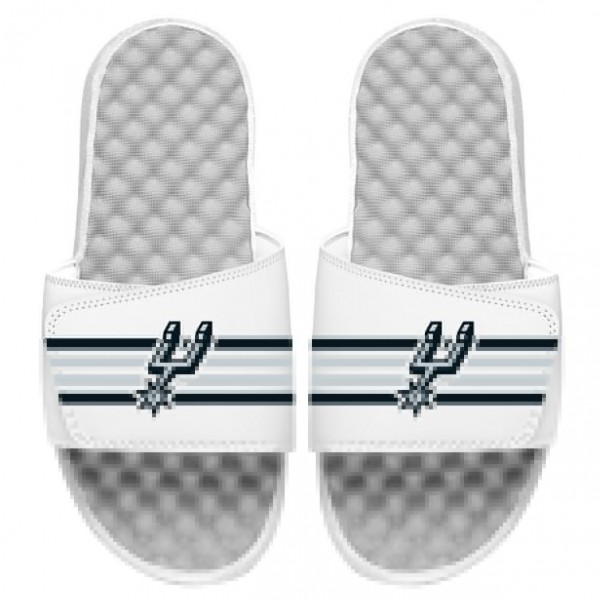 Шлепки San Antonio Spurs ISlide Stripes - White