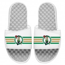 Детские шлепки Boston Celtics ISlide Stripes - White