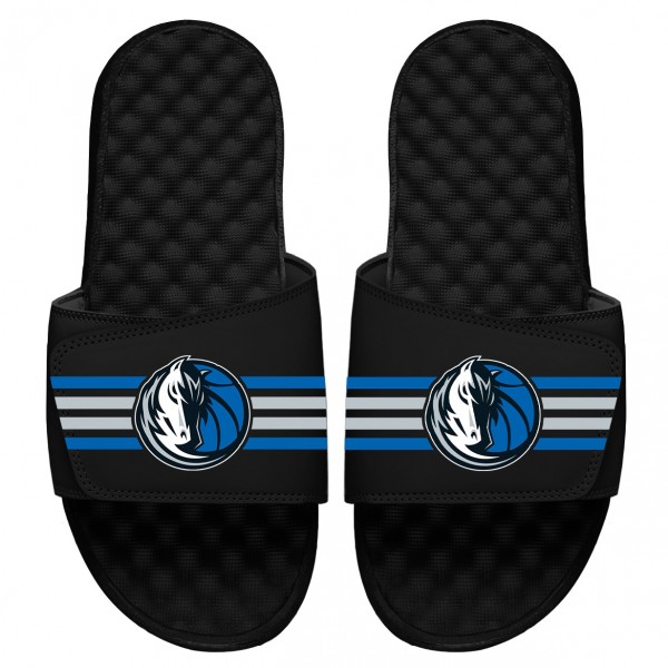 Детские шлепки Dallas Mavericks ISlide Stripes - Black