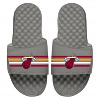 Детские шлепки Miami Heat ISlide Stripes - Gray