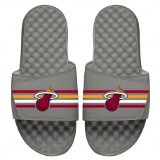 Детские шлепки Miami Heat ISlide Stripes - Gray