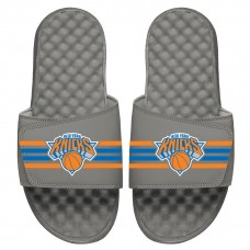 Детские шлепки New York Knicks ISlide Stripes - Gray