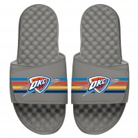 Детские шлепки Oklahoma City Thunder ISlide Stripes - Gray