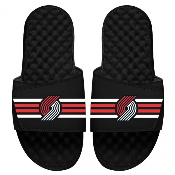 Детские шлепки Portland Trail Blazers ISlide Stripes - Black