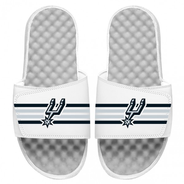 Детские шлепки San Antonio Spurs ISlide Stripes - White