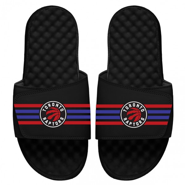 Детские шлепки Toronto Raptors ISlide Stripes - Black