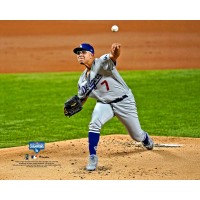 Unsigned Los Angeles Dodgers Julio Urias Fanatics Authentic 2020 MLB World Series Champions Pitching Photograph