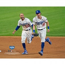 Unsigned Los Angeles Dodgers Cody Bellinger and Mookie Betts Fanatics Authentic 2020 MLB World Series Champions Celebration Photograph