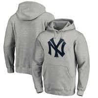 Толстовка New York Yankees Heather Gray Cooperstown Collection Huntington Logo Fitted