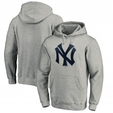 Толстовка New York Yankees Heather Gray Cooperstown Collection Huntington Logo Fitted