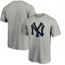 New York Yankees Heathered Gray Cooperstown Collection Huntington Logo T-Shirt